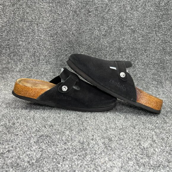 Betula By Birkenstock Black Suede Clogs Women's 6N Slip On Comfort Casual Slides - Picture 7 of 11